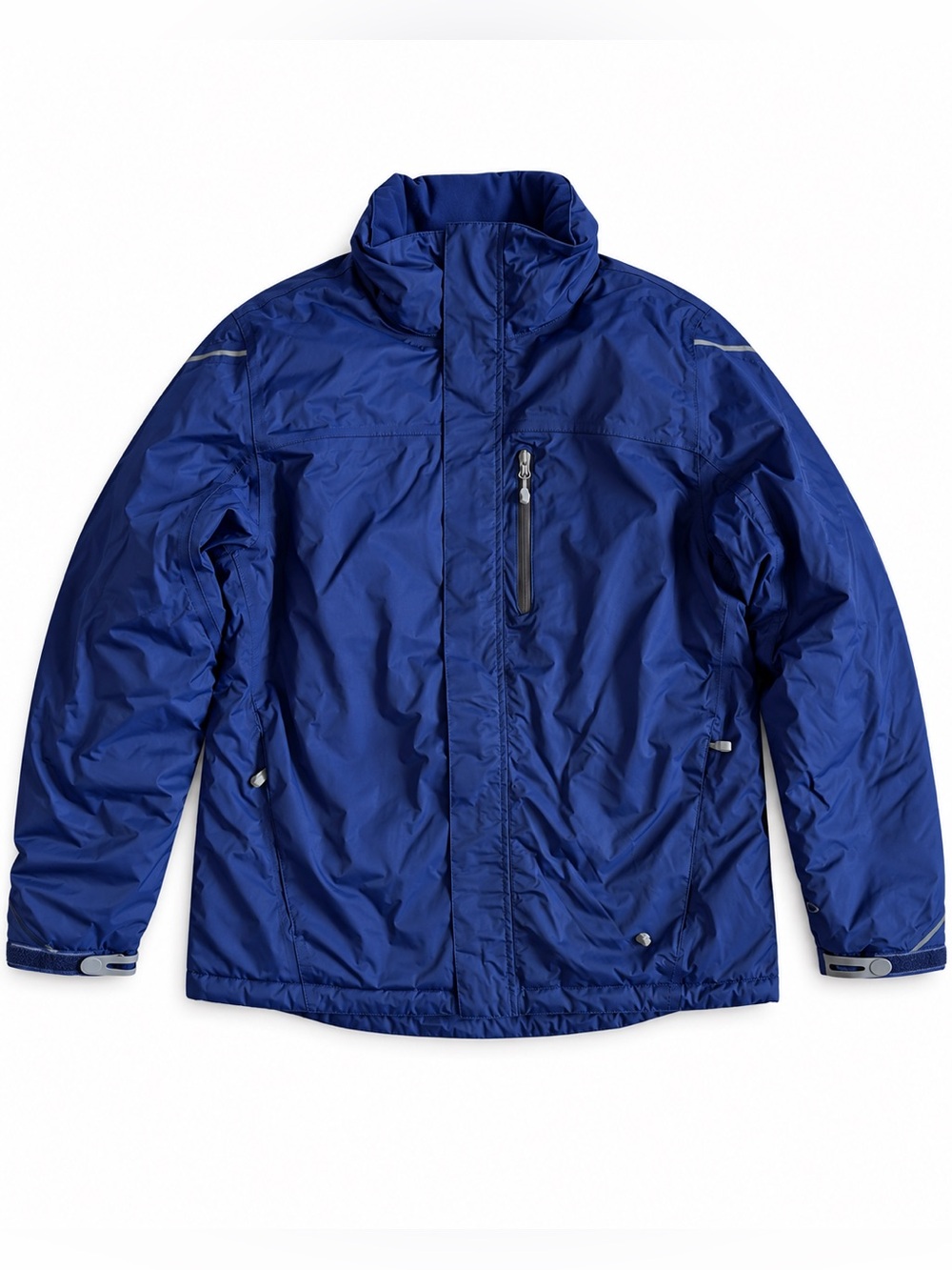 Lands’ End Hooded Winter Ski Jacket Warm Coat Blue Medium